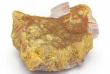 Vibrant Orpiment with Tabular Barite Crystals - Peru #231536-1